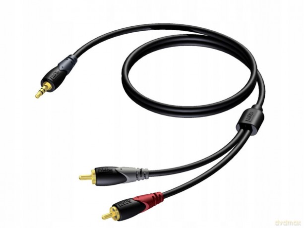 Kabel 3,5 mm Jack Męski Stereo - 2x RCA/Cinch Męski 5 m - CLA711/5