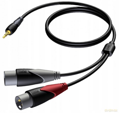 Kabel 3,5mm Jack Męski Stereo - 2x XLR Męski 3 M - CLA712/3