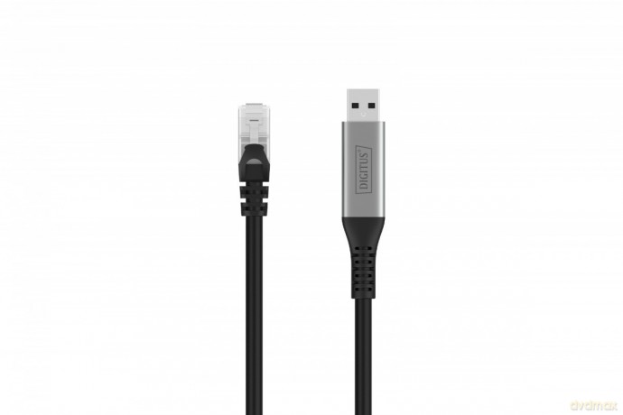 Kabel adapter USB-A - RJ45 Kat. 6A S/FTP, 1 Gbit/s, USB 3.2 Gen1, LSZH, 2m