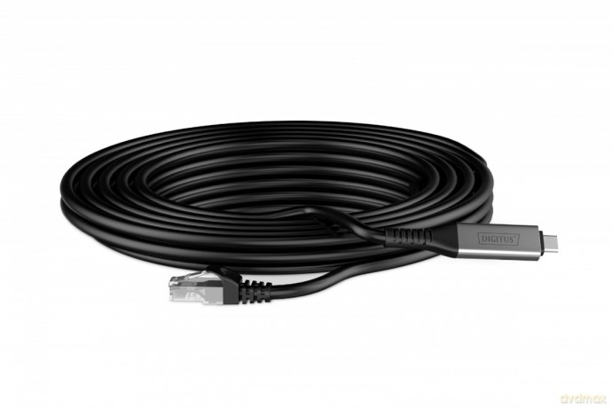 Kabel adapter USB-C - RJ45 Kat. 6A S/FTP, 1 Gbit/s, USB 3.2 Gen1, LSZH, 2m