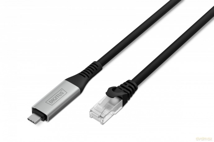 Kabel adapter USB-C - RJ45 Kat. 6A S/FTP, 1 Gbit/s, USB 3.2 Gen1, LSZH, 5m