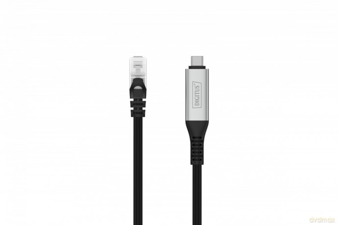 Kabel adapter USB-C - RJ45 Kat. 6A S/FTP, 1 Gbit/s, USB 3.2 Gen1, LSZH, 5m