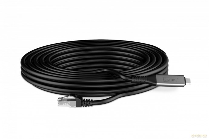 Kabel adapter USB-C - RJ45 Kat. 6A S/FTP, 1 Gbit/s, USB 3.2 Gen1, LSZH, 5m