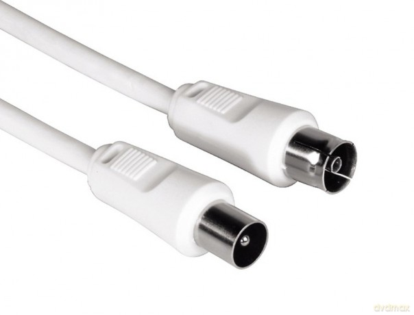Kabel antenowy 75db 5m Biały