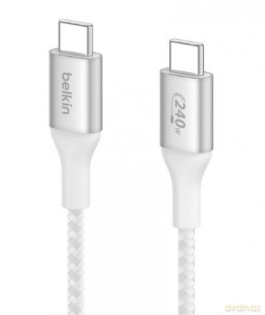 Kabel BoostCharge USB-C/USB-C 240W 1m biały