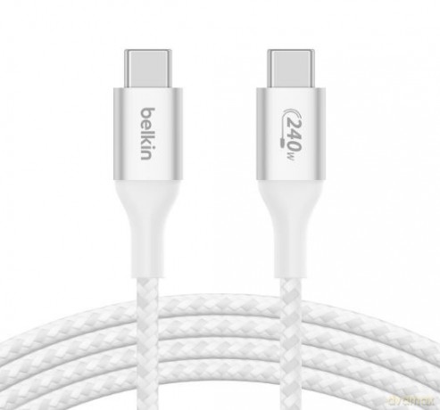 Kabel BoostCharge USB-C/USB-C 240W 2m biały