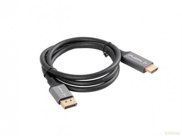 Kabel Displayport(M)-HDMI(M) 1M 4K czarno-srebrny