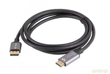 Kabel Displayport(M)-HDMI(M)1.8M 4K czarno-srebrny