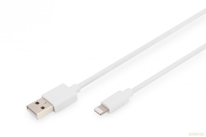 Kabel do transmisji danych/ładowania USB A/Lightning MFI 2m Biały
