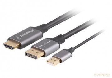 Kabel HDMI(M)-Displayport(M) 1M 4K czarny