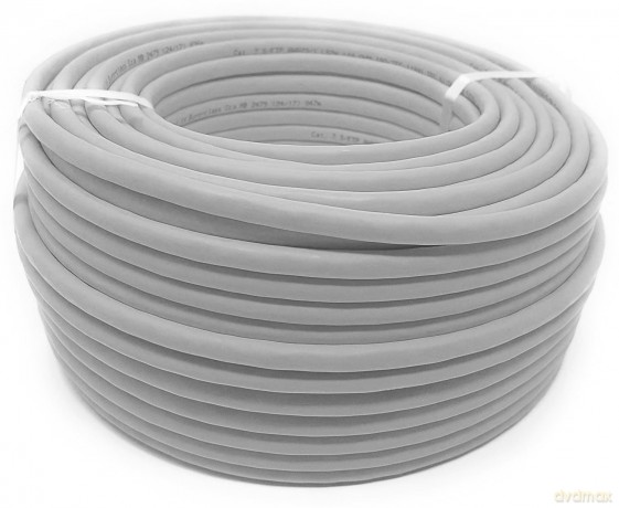 Kabel instalacyjny skrętka U/UTP Cat5e 4x2 linka CCA 100m szary