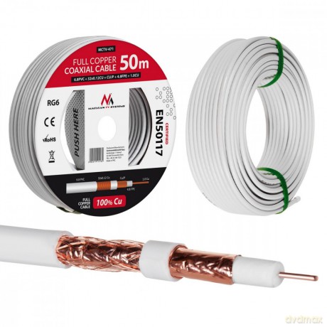 Kabel koncentryczny RG6 50m MCTV-471