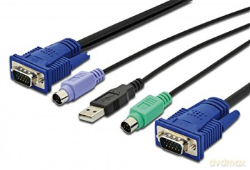 Kabel Octopus do KVM 2xVGA, 2xPS/2, 1xUSB 5m