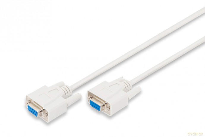 Kabel połączeniowy RS232 1:1 Typ DSUB9/DSUB9 Ż/Ż 3m Szary