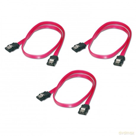Kabel połączeniowy Serial ATA z zatrzaskami Typ SATA (7pin)/SATA (7pin) Ż/Ż 0,5m Czerwony