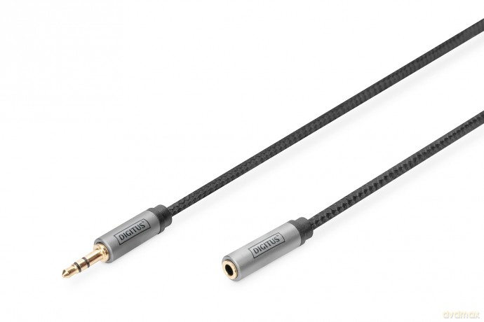 Kabel przedłużający audio MiniJack Stereo Typ 3.5mm/3.5mm M/Ż nylon 3m