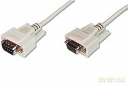 Kabel przedłużający RS232 1:1 Typ DSUB9/DSUB9 M/Ż 5m Szary