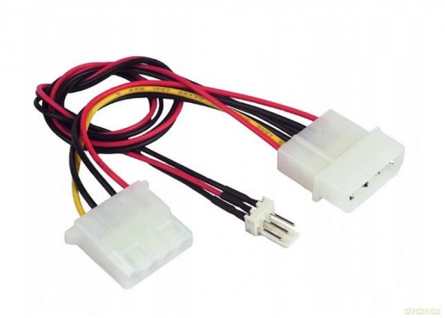 Kabel rozdzielacz zasilania 2xMOLEX/1x3PIN dla wentylatora