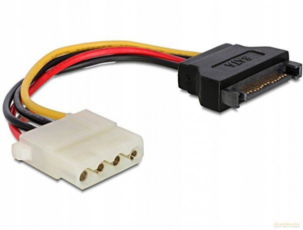 Kabel SATA zasilający(M)->Molex(M) 15cm
