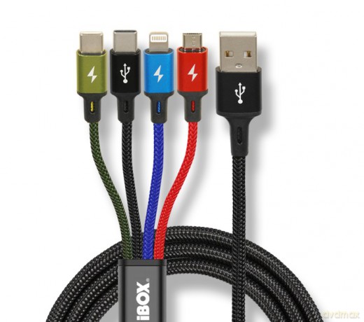 Kabel Usb 4w1 2xusb-C, Microusb, Lightning