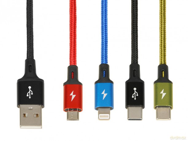Kabel Usb 4w1 2xusb-C, Microusb, Lightning