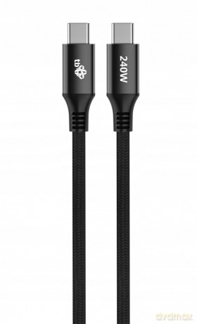 Kabel USB C - USB C 2m 240W czarny