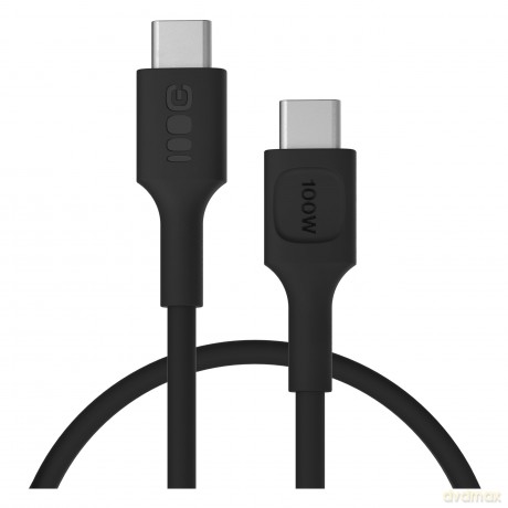 Kabel USB-C-USB-C PowerFlex 100W silikonowy 0.3m czarny