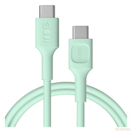 Kabel USB-C-USB-C PowerFlex 100W silikonowy 1.2m zielony