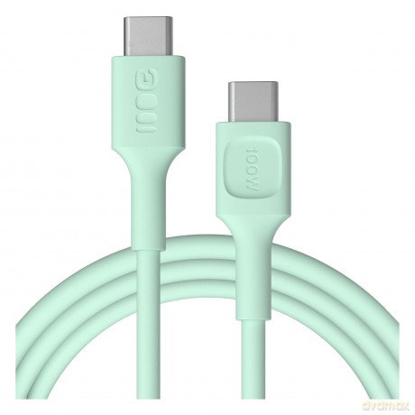 Kabel USB-C-USB-C PowerFlex 100W silikonowy 2m zielony
