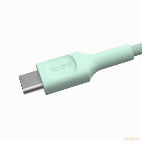 Kabel USB-C-USB-C PowerStream 100W oplot 1,2m zielony