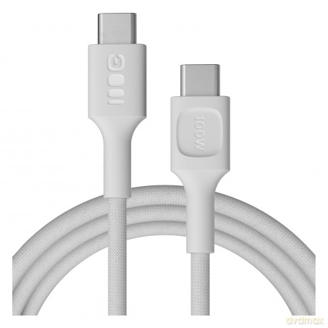 Kabel USB-C-USB-C PowerStream 100W oplot 2m biały