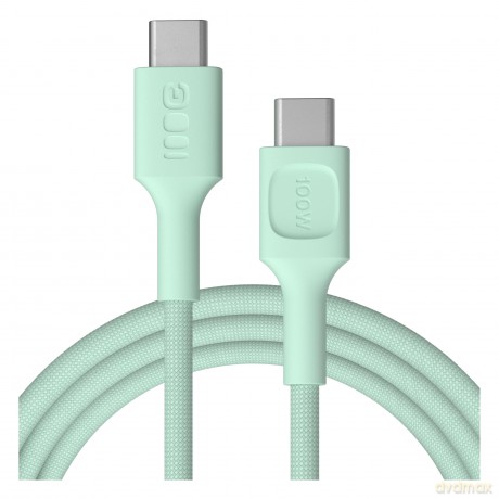 Kabel USB-C-USB-C PowerStream 100W oplot 2m zielony