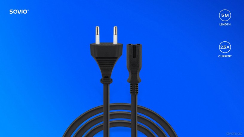 Kabel zasilający 2pin, 5m, CL-185