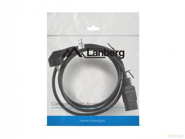 Kabel zasilający CEE 7/7 - IEC 320 C19 16A VDE 1.8M czarny