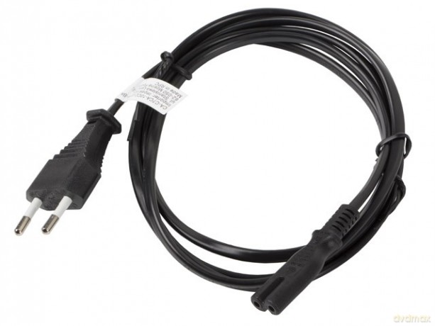 Kabel zasilający EURO (radiowy) CEE 7/16 - IEC 320 C7 1.8M czarny