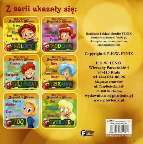 Ubrania moje pierwsze angielskie słówka tw - Studio Fenix [KSIĄŻKA]