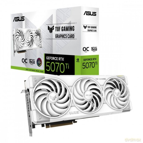 Karta graficzna GeForce RTX 5070Ti TUF GAMING OC WHITE GDDR7 256bit 3DP/2HDMI