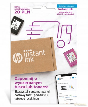 Karta pre-paid Instant Ink PL 2MO Enrollment Card L0U21AE