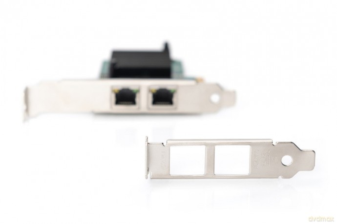Karta sieciowa przewodowa PCI Express 2x RJ45 Gigabit 10/100/1000Mbps Low Profile