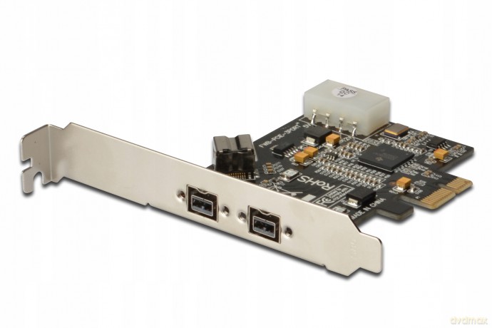 Karta/Kontroler Firewire (800) PCI Exp., 2xZew. 1xWew. IEEE1394b 9pin,Low Profile, Chipset: XIO2213B