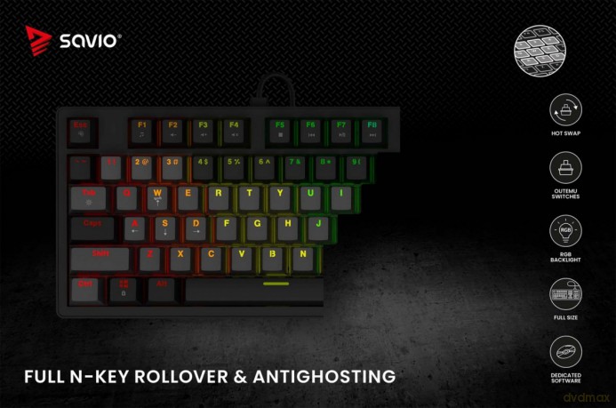 Klawiatura mechaniczna STYX Outemu Blue Hot Swap RGB