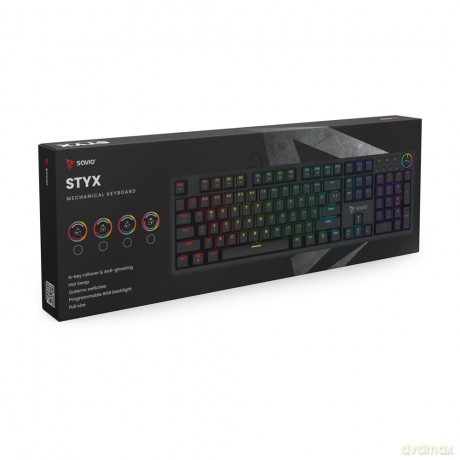 Klawiatura mechaniczna STYX Outemu Peach Silent Hot Swap RGB