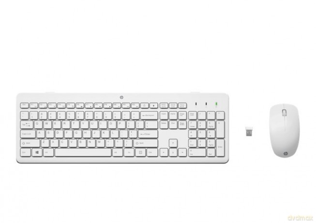 Klawiatura z myszą HP 230 Combo Bezprzewodowa Biała 3L1F0AA#ABB