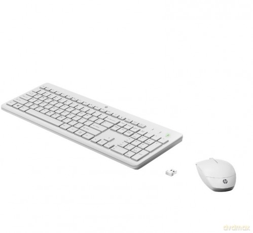 Klawiatura z myszą HP 230 Combo Bezprzewodowa Biała 3L1F0AA#ABB