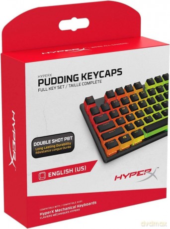 Klawisze do klawiatury Pudding Keycaps czarne