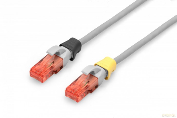 Klipsy/oznaczniki do kabli krosowych, opakowanie 100 szt. mieszane (po 20 sztuk w kolorze czerwonym, zielonym, niebieskim, żółtym i czarnym)