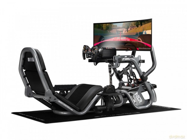 Kokpit symulatora wyścigów F-GT Pro Formula and GT szary