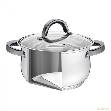 Komplet garnków z czarnymi uchwytami 6 elementów MR-3522-6M-BLACK