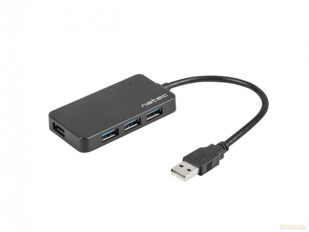 Koncentrator USB 4 porty Moth USB 3.0 czarny