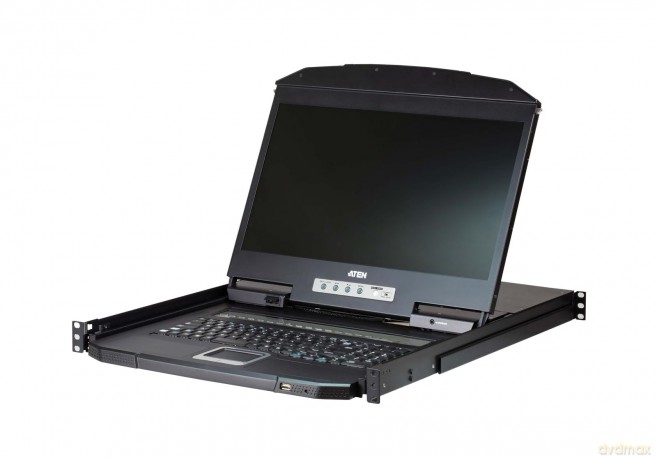 Konsola 8-Port Short Depth PS/2 VGA LCD KVM Switch 18,5'